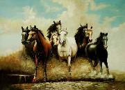 unknow artist Horses 041 oil painting picture wholesale